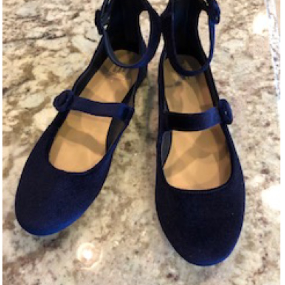 GAP  Blue Velvet  MARY JANE SHOES  NEW SIZE  9